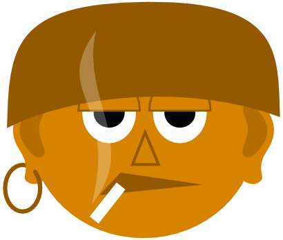 Download free ear face human cigarette icon